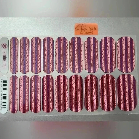 Jamberry Other - New York Giants NFL nail wraps
